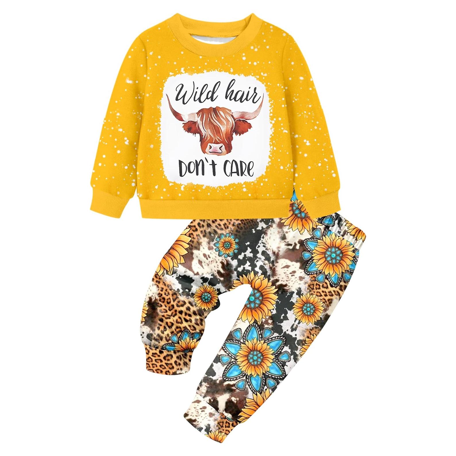 Conjunto de Ropa para Niña Bebé ADIFUN Sudadera y Pantalones