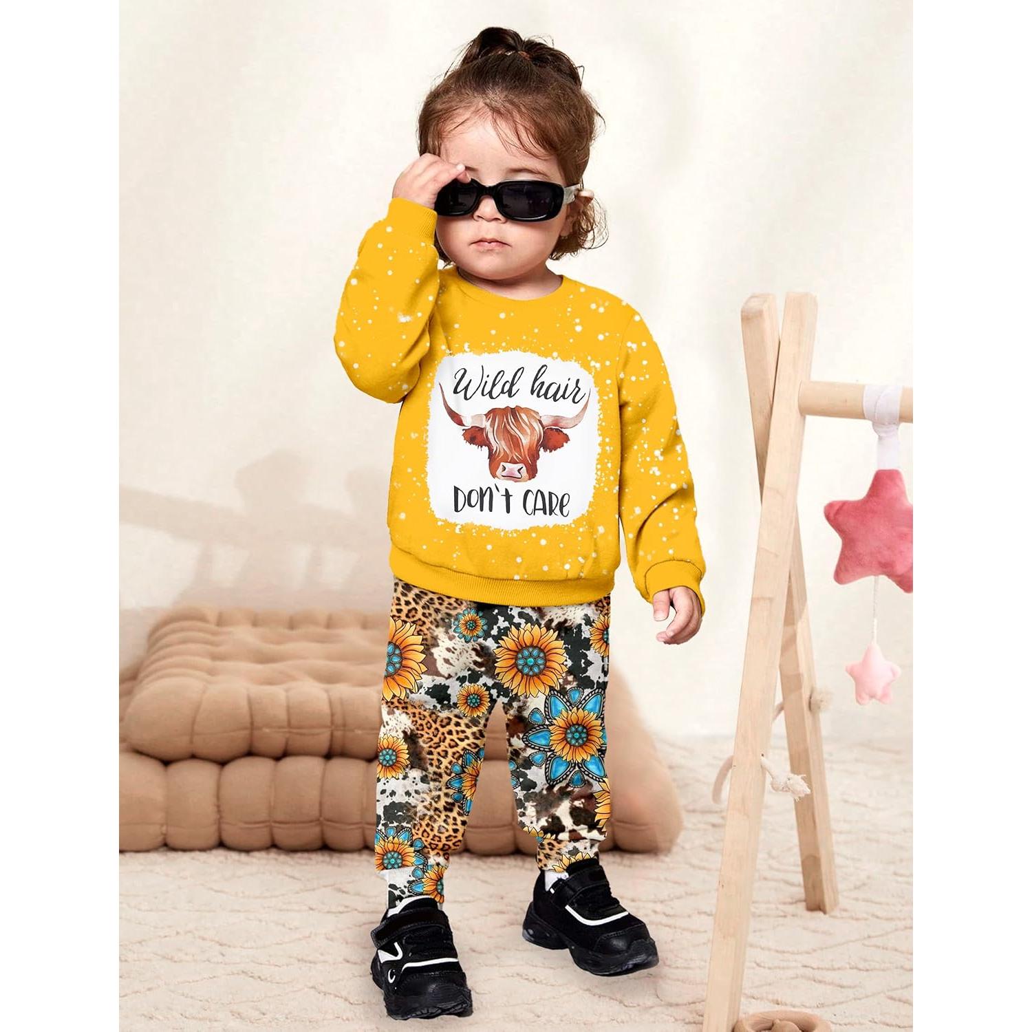 Conjunto de Ropa para Niña Bebé ADIFUN Sudadera y Pantalones