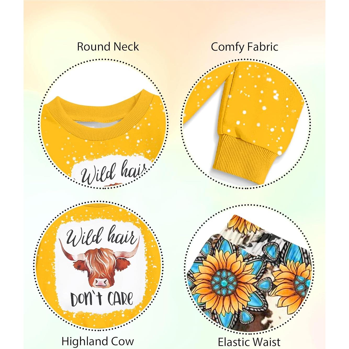 Conjunto de Ropa para Niña Bebé ADIFUN Sudadera y Pantalones