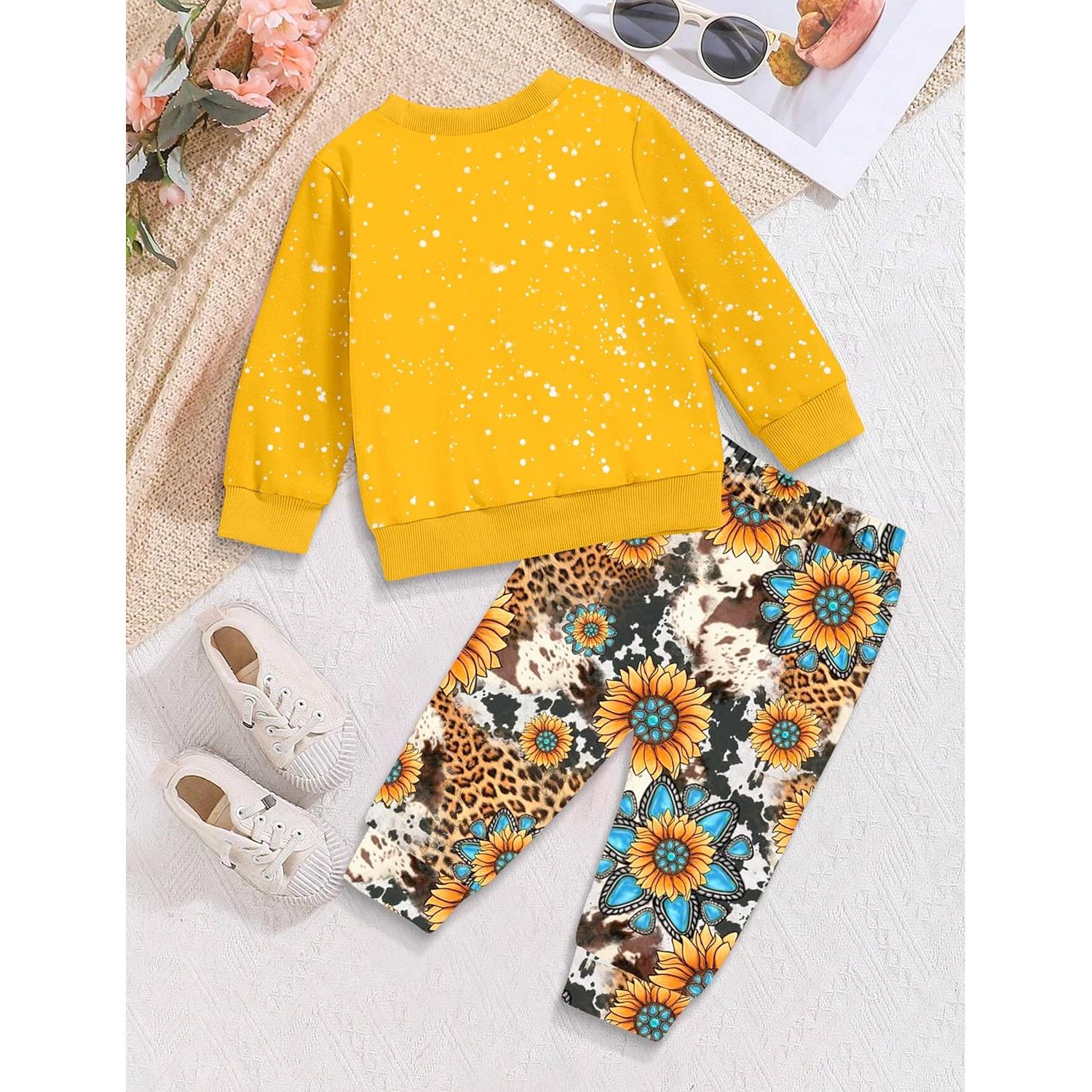 Conjunto de Ropa para Niña Bebé ADIFUN Sudadera y Pantalones