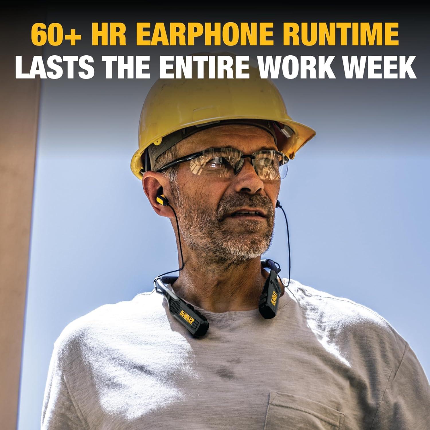 Auriculares Bluetooth DEWALT Jobsite Pro Max con Altavoces 60h