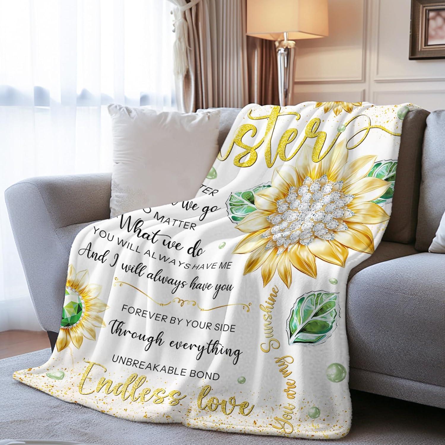 Manta de Franela Girasol HEIFAM 127x152cm Suave y Ligera