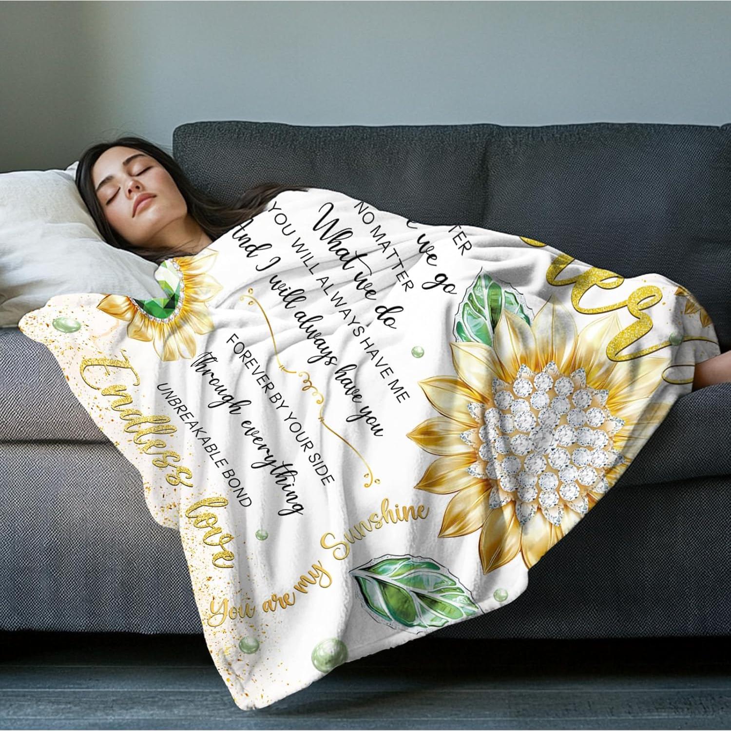 Manta de Franela Girasol HEIFAM 127x152cm Suave y Ligera