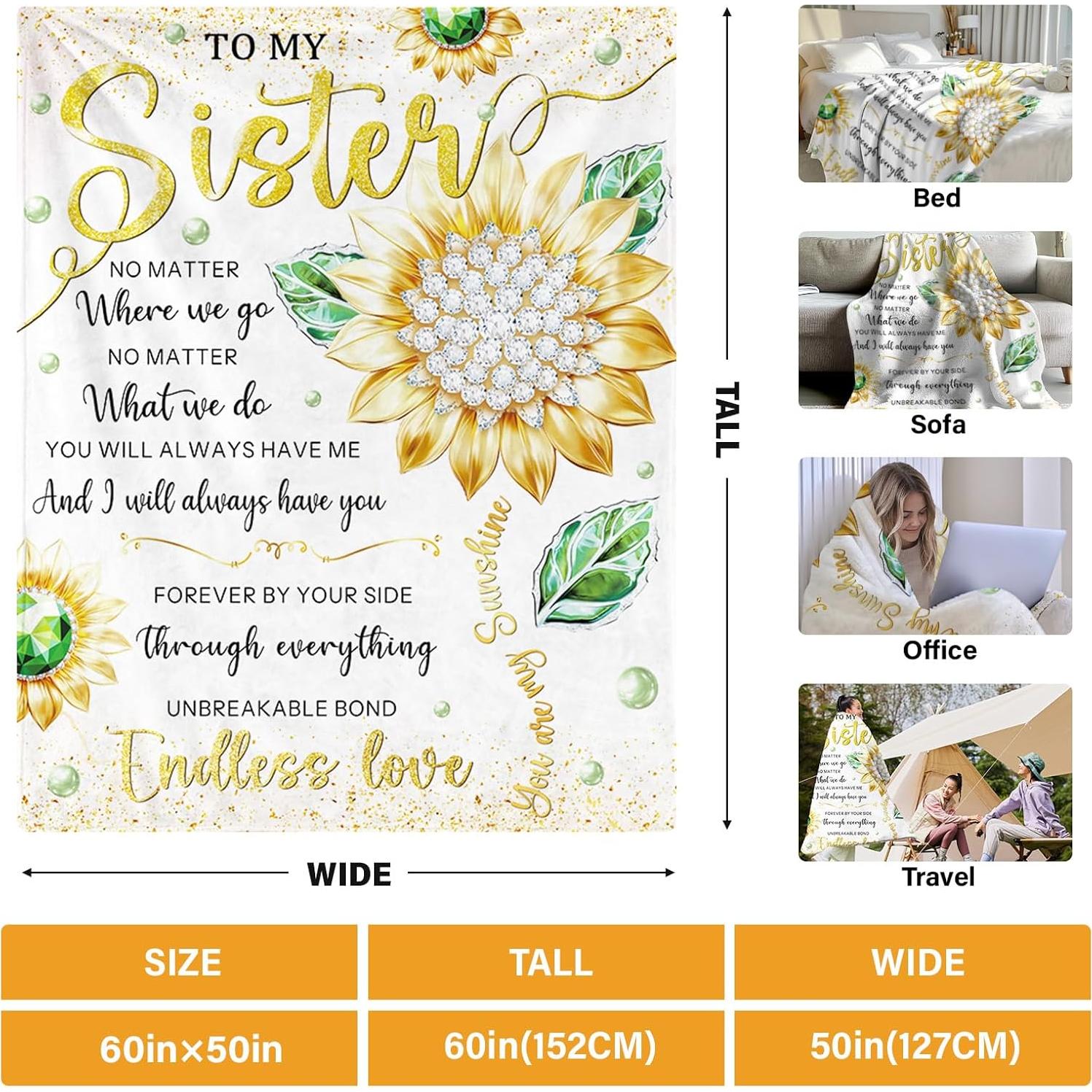 Manta de Franela Girasol HEIFAM 127x152cm Suave y Ligera