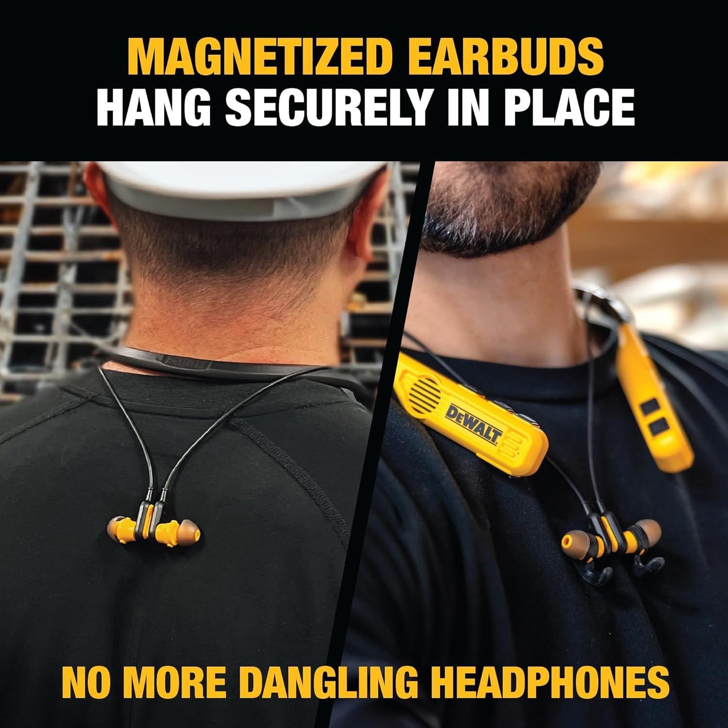 Auriculares Bluetooth DEWALT Jobsite Pro Max 60h Resistencia