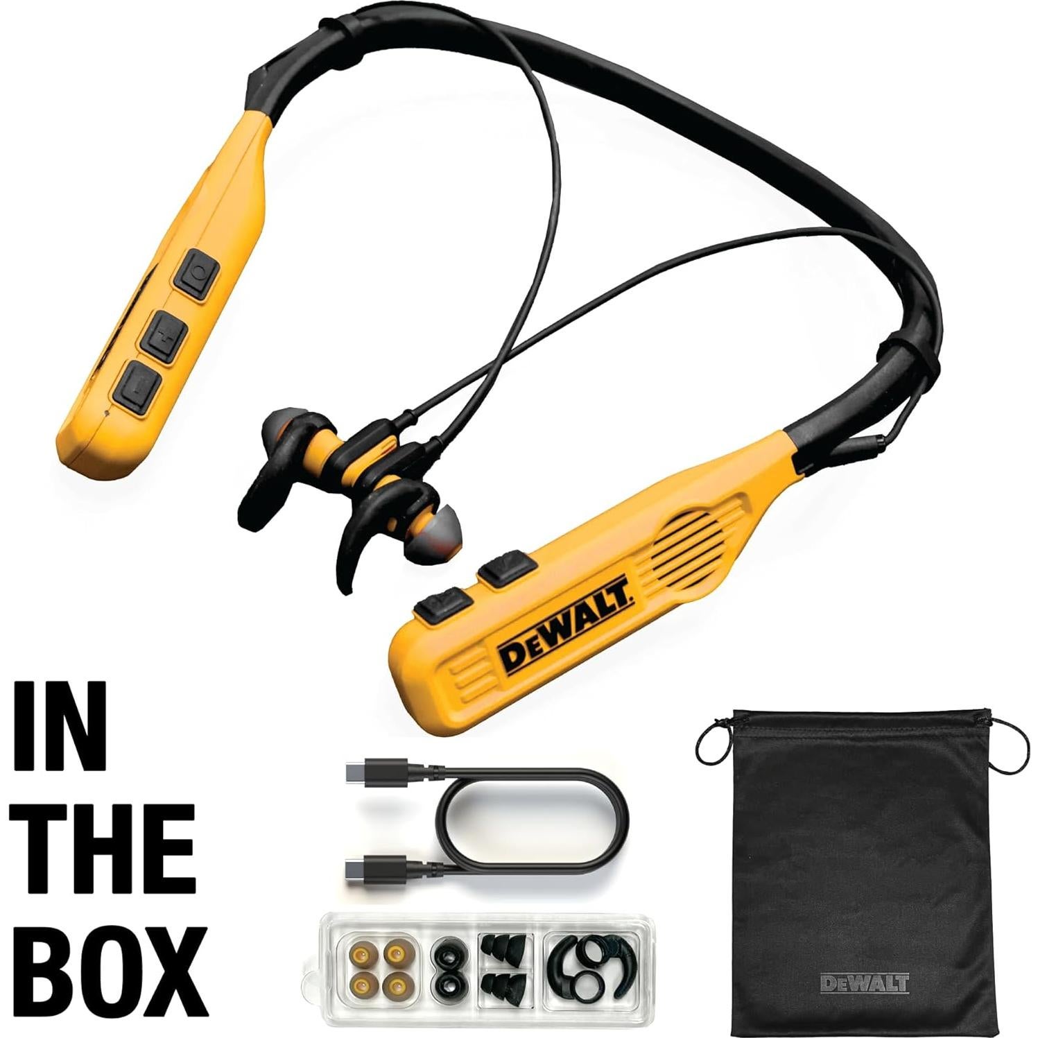 Auriculares Bluetooth DEWALT Jobsite Pro Max 60h Resistencia