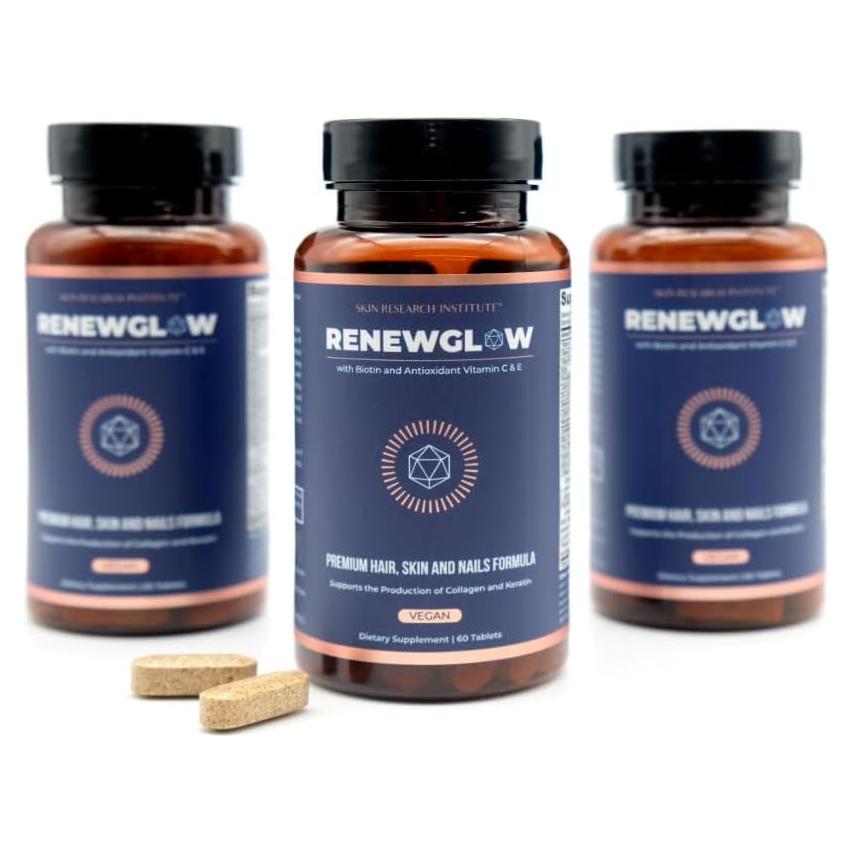 Suplemento de Biotina Renewglow 60 Cápsulas - Piel, Uñas y Cabello