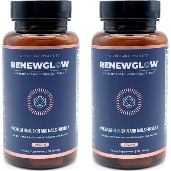 Suplemento de Biotina Renewglow 60 Cápsulas - Piel, Uñas y Cabello