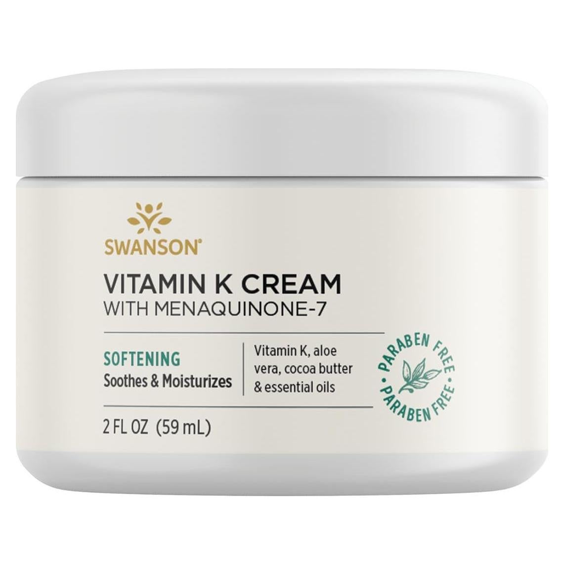 Crema de Vitamina K Swanson 59 ml - Hidratante Antienvejecimiento