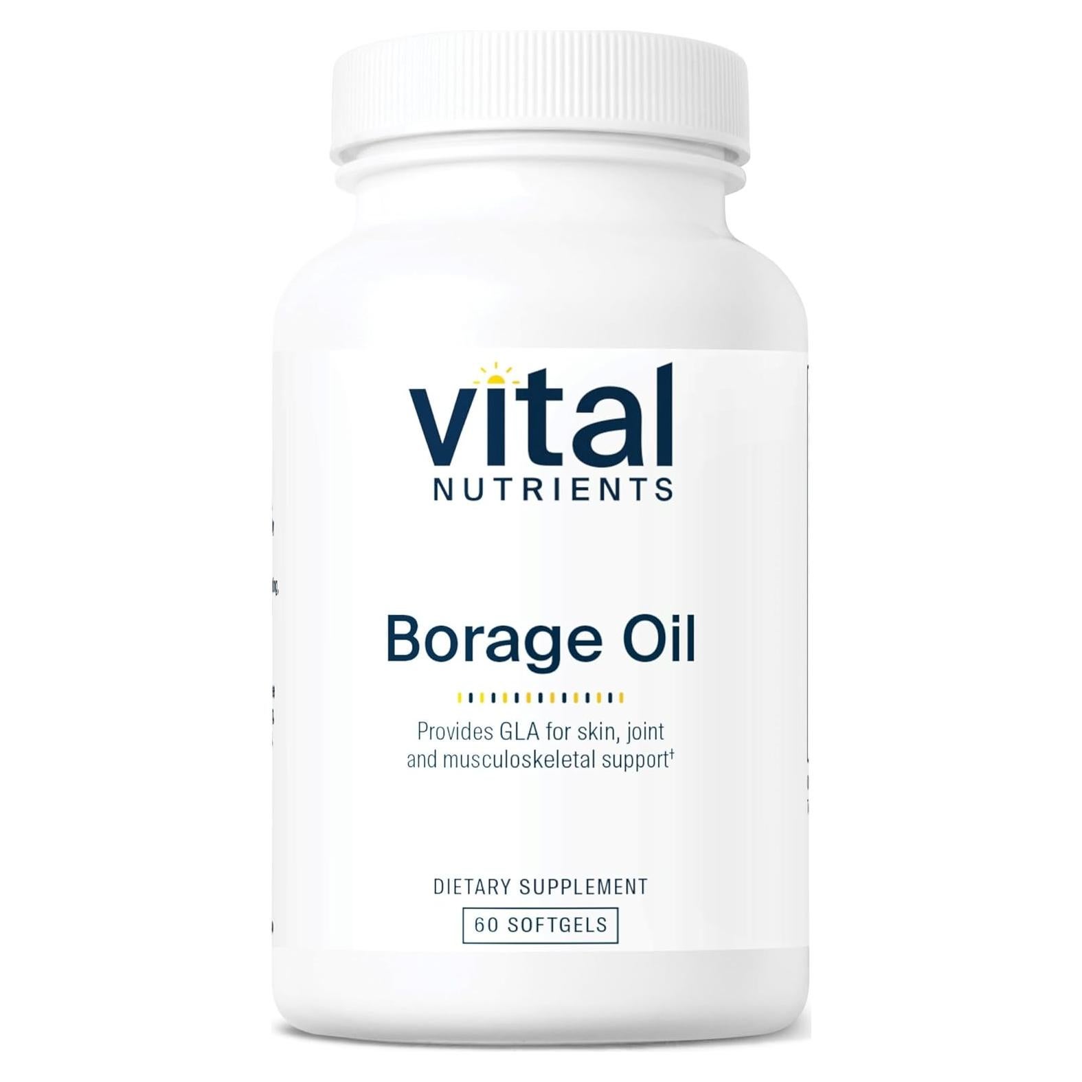 Aceite de Borraja Vital Nutrients 1000mg - 60 Gelatinas Blandas