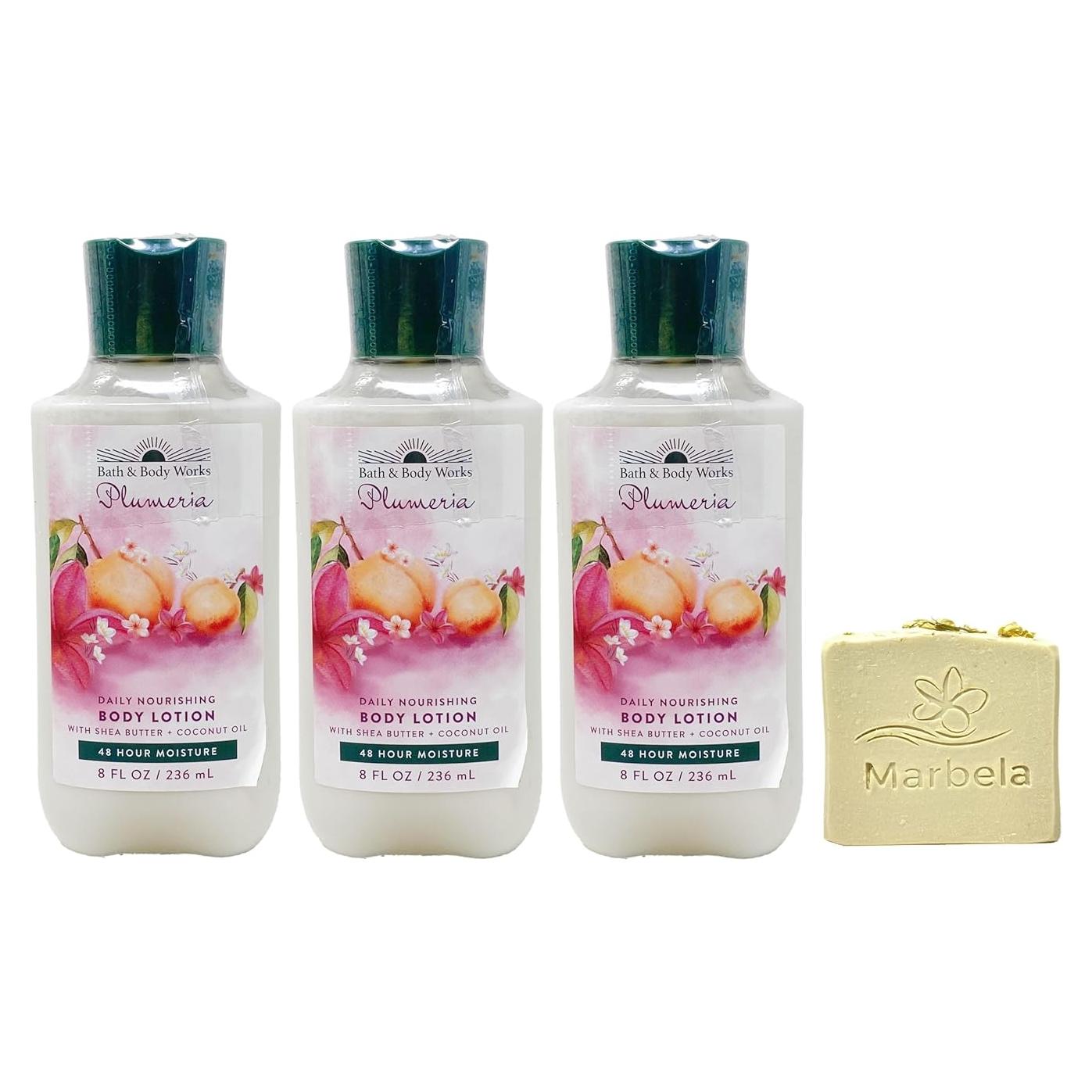 Lociones Corporales Nutritivas Baño y Cuerpo Plumeria - 3 x 236 mL