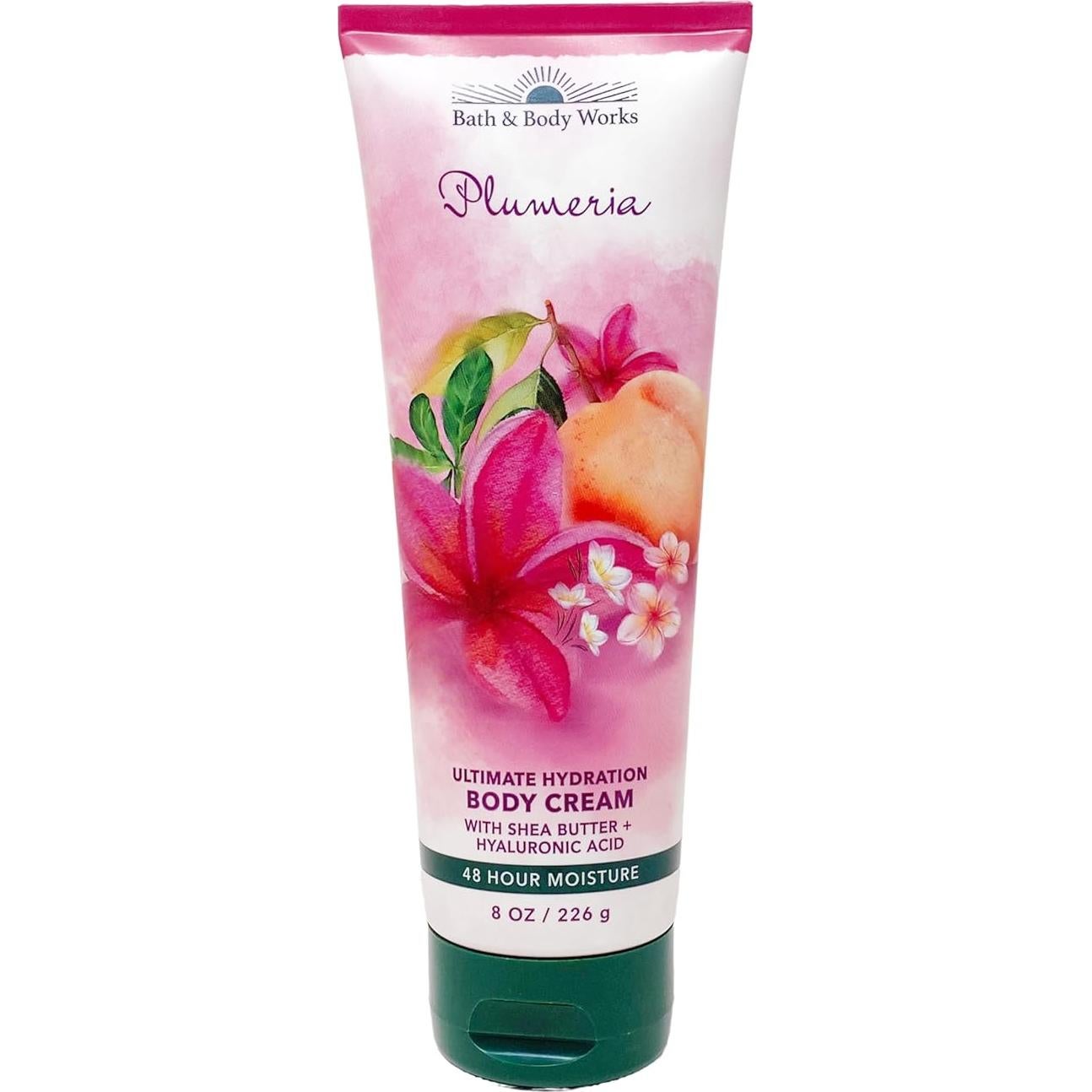 Crema Corporal Hidratante Baño y Cuerpo Trabajos Plumeria - 2 Unidades