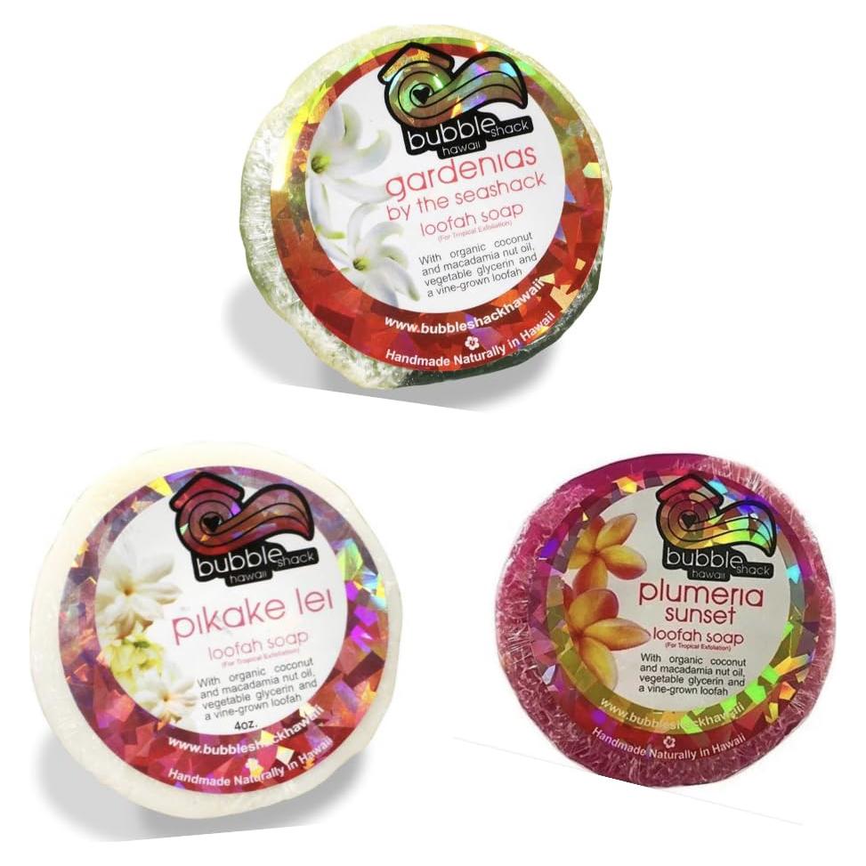Conjunto de Jabones de Lufa Bubble Shack Hawaii 3 Barras