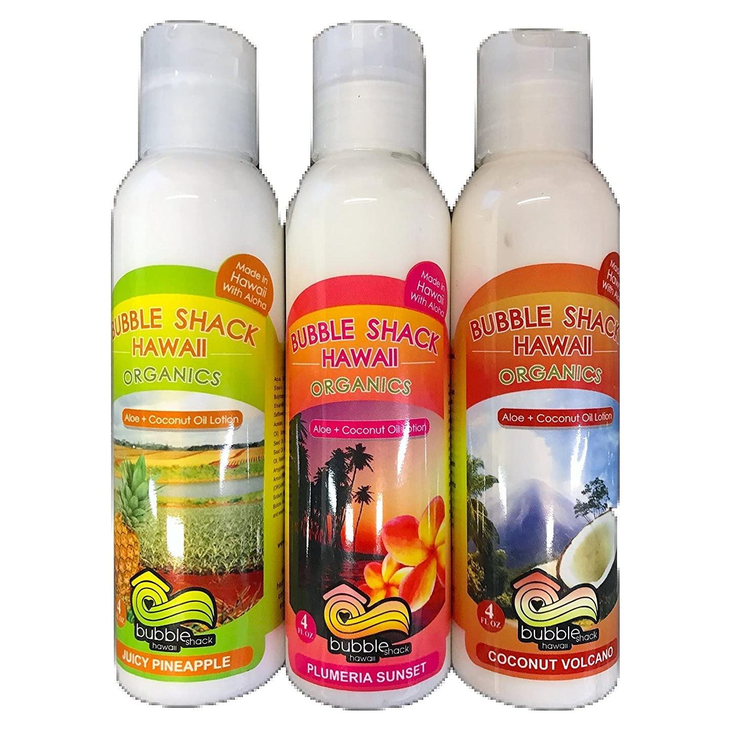Set de Lociones Orgánicas Bubble Shack Hawaii - 3 Fragancias