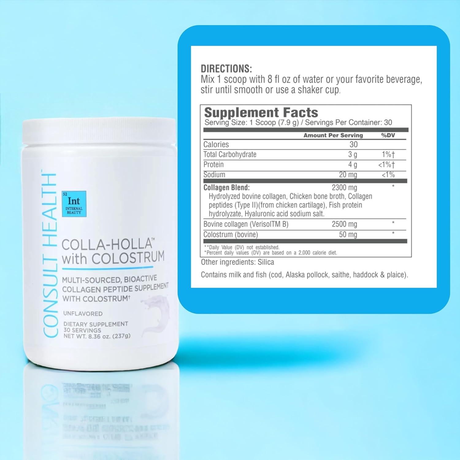 Proteína en polvo de colágeno Consult Health Colla Holla 236.6 g