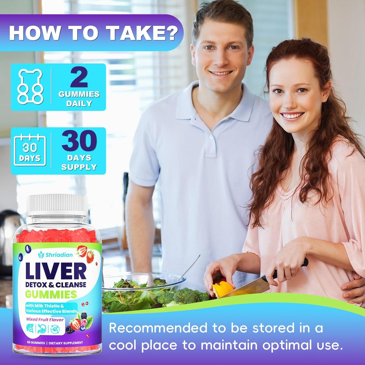 Gomitas Detox Hepáticas Shriadian 3000 mg - 60 Unidades