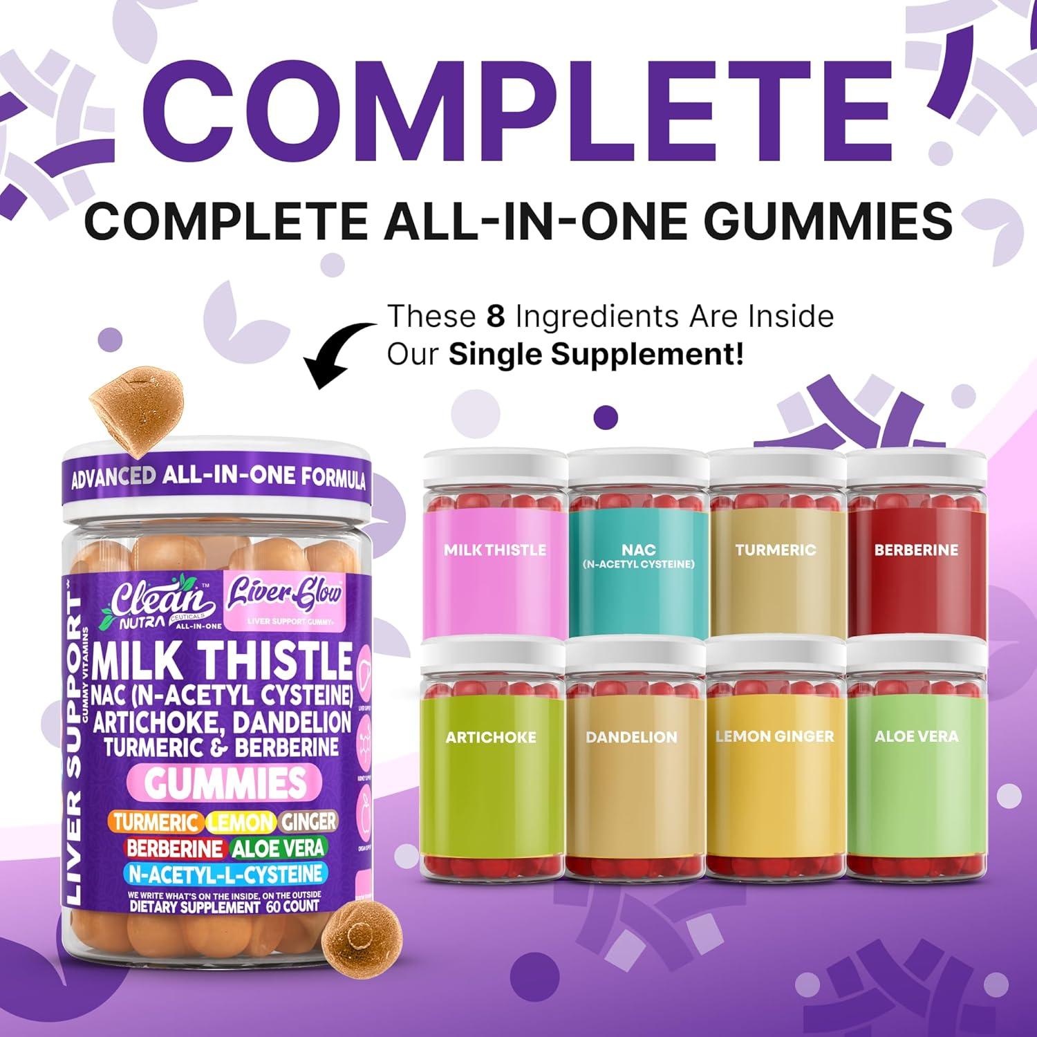 Suplemento Hepático Clean Nutraceuticals Cardo Mariano 60 Gominolas