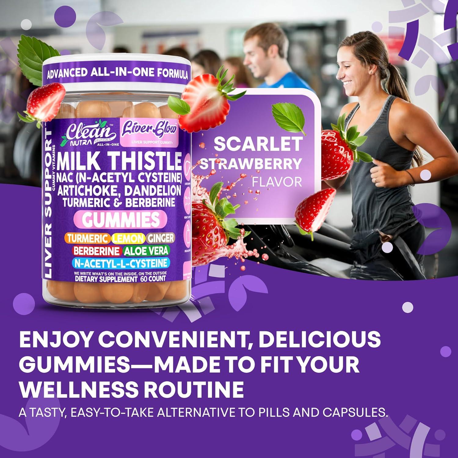 Suplemento Hepático Clean Nutraceuticals Cardo Mariano 60 Gominolas