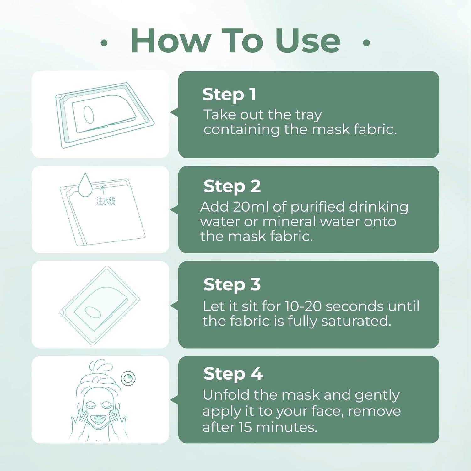 Mascarilla Hidratante Centella Asiática CHANDO 520mg 5Pcs