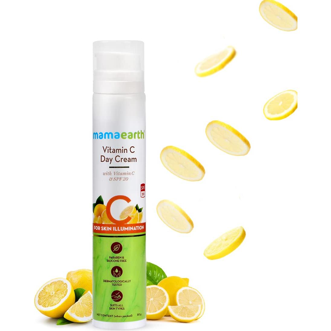Crema de Día Mamaearth Vitamina C SPF 20 50g - Hidratante Unisex