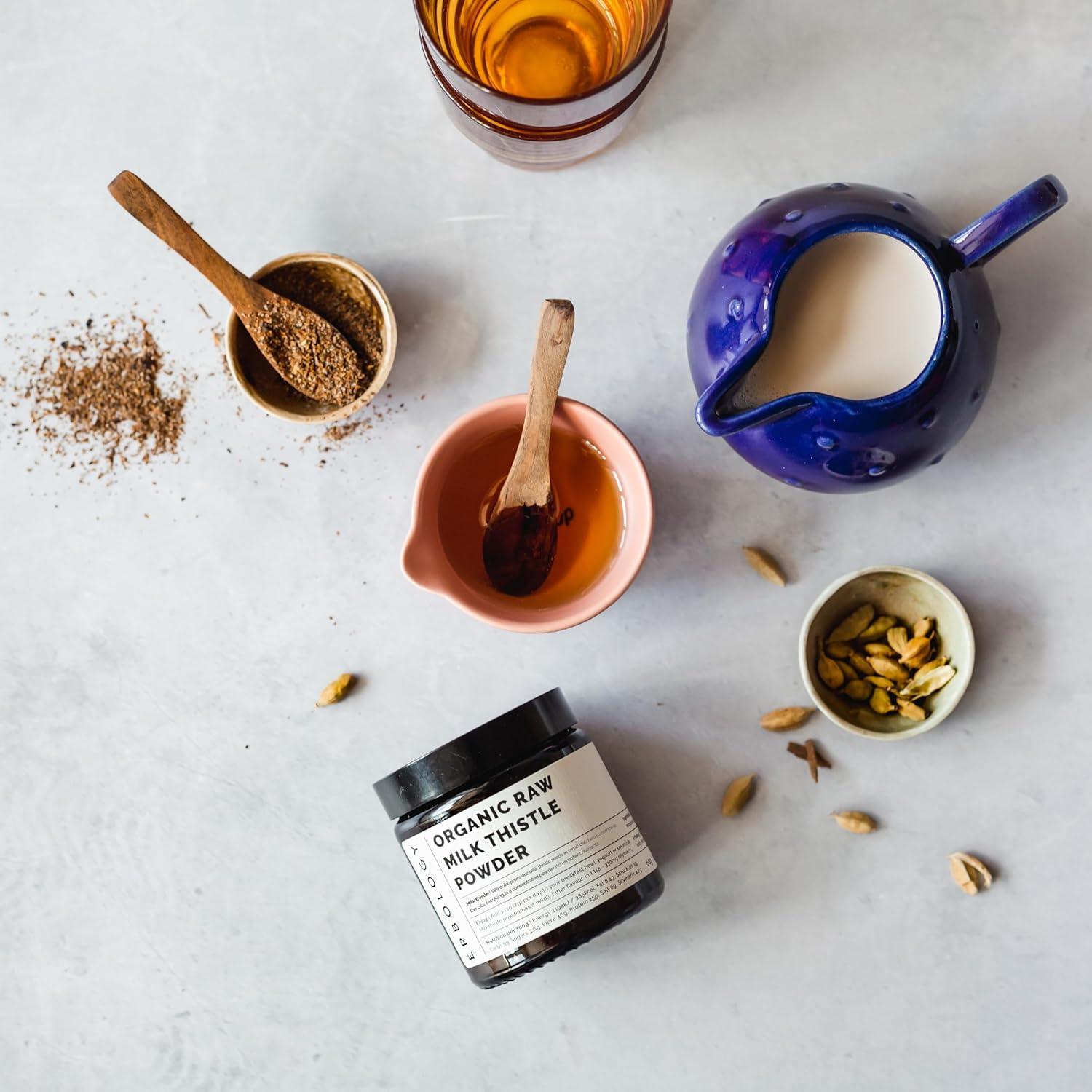 Polvo de Cardo Mariano Orgánico Erbology 60 g - 180 mg Silymarina