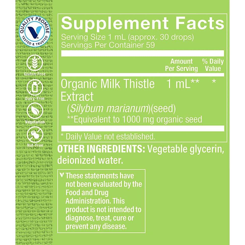Extracto de Cardo Mariano Orgánico The Vitamin Shoppe 1000mg