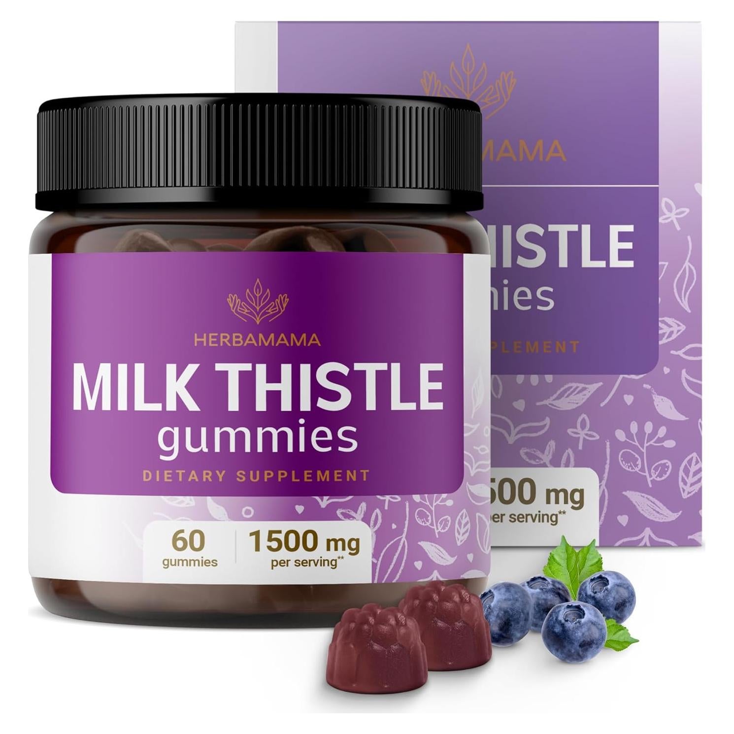 Gominolas de Cardo Mariano HERBAMAMA 1500mg 60 Unidades