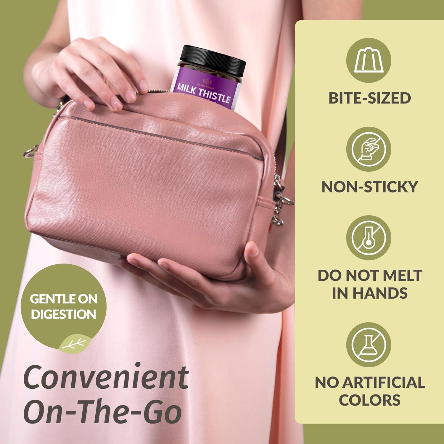 Gominolas de Cardo Mariano HERBAMAMA 1500mg 60 Unidades