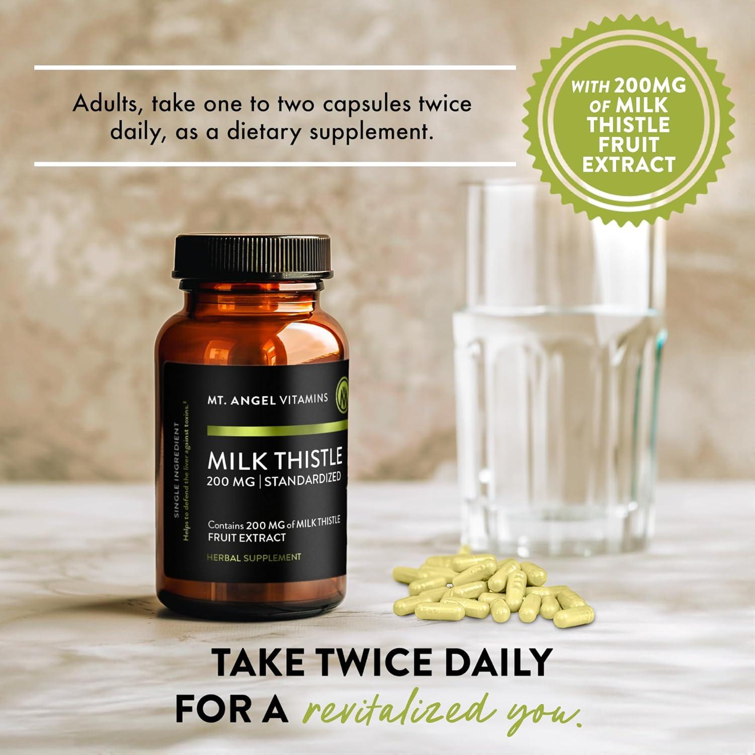 Suplemento Cardo Mariano Mt. Angel Vitamins 200mg - 60 Cápsulas