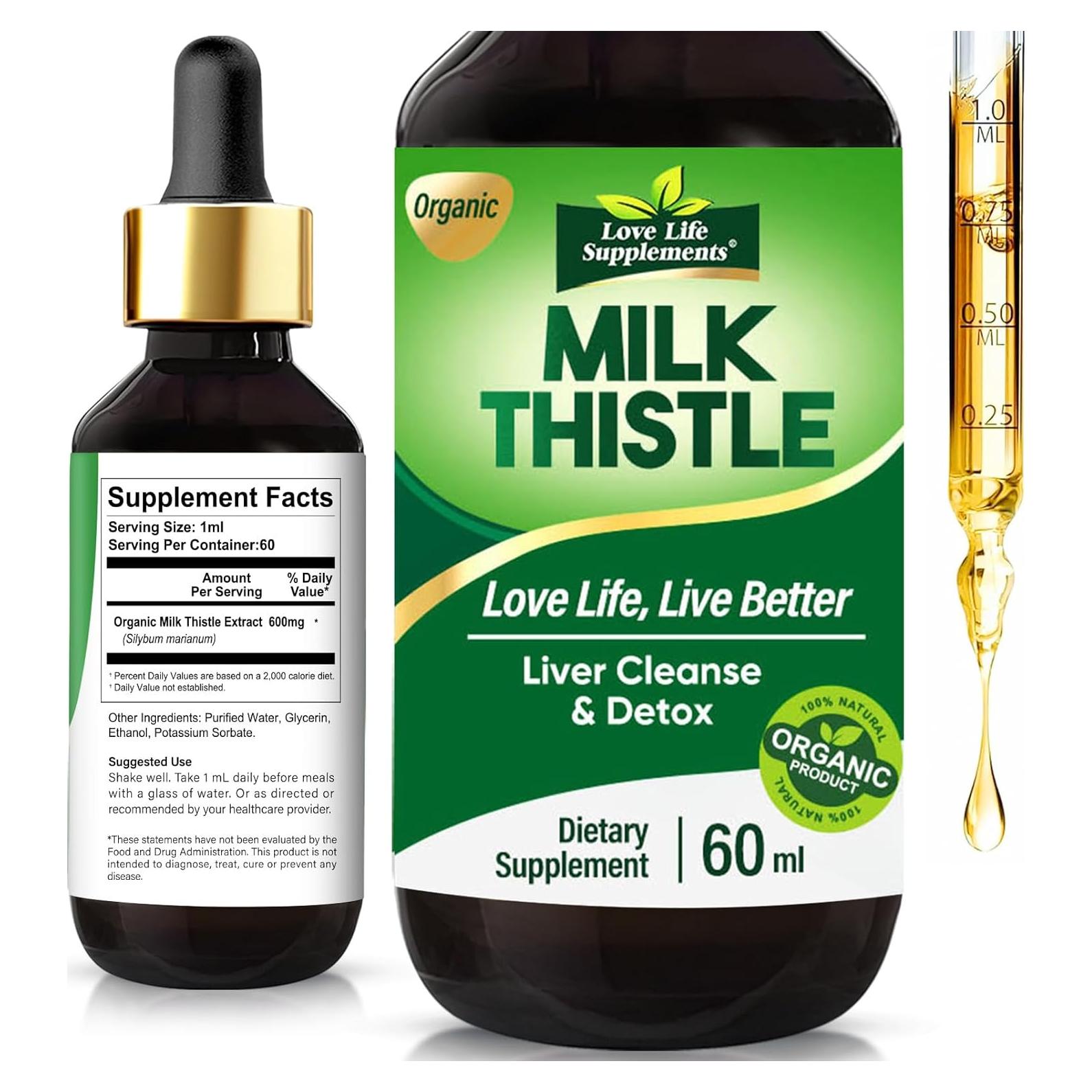 Suplemento Líquido de Cardo Mariano Love Life 59.15 mL