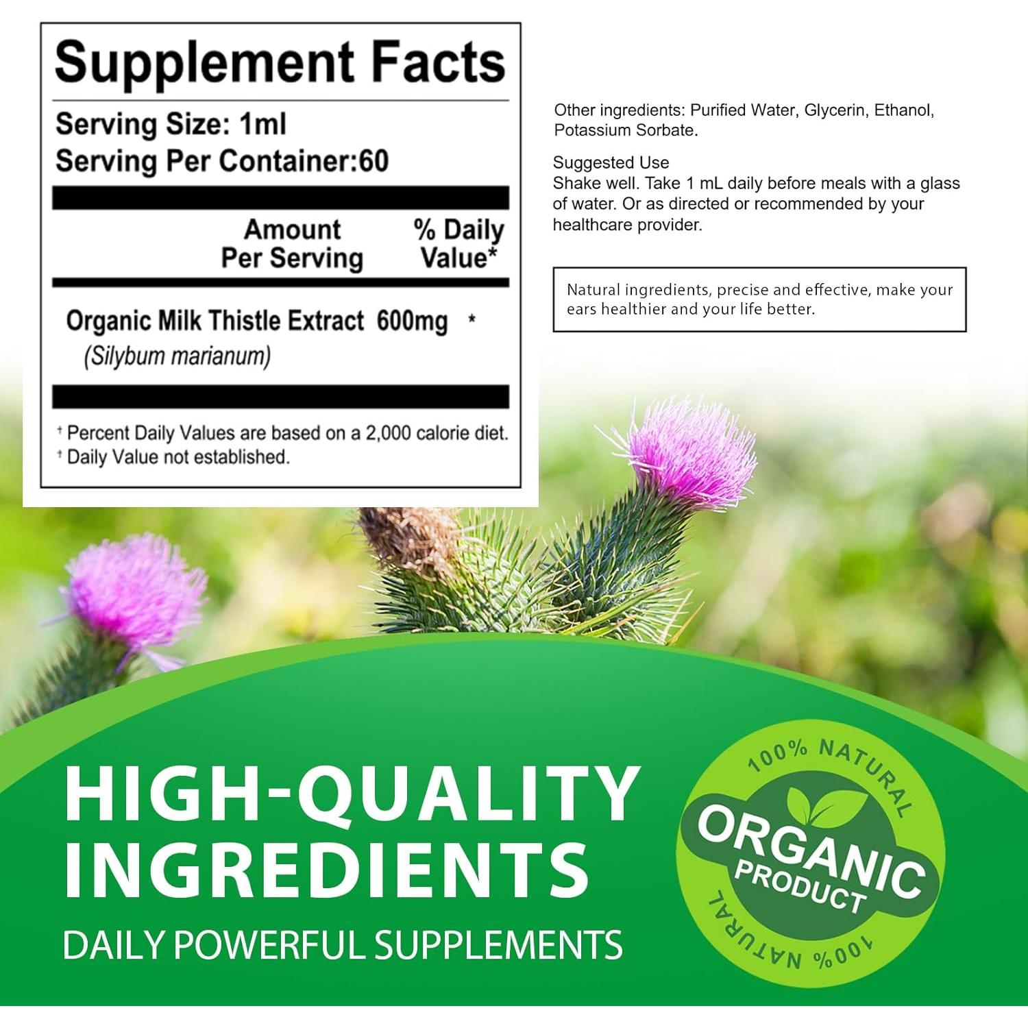 Suplemento Líquido de Cardo Mariano Love Life 59.15 mL