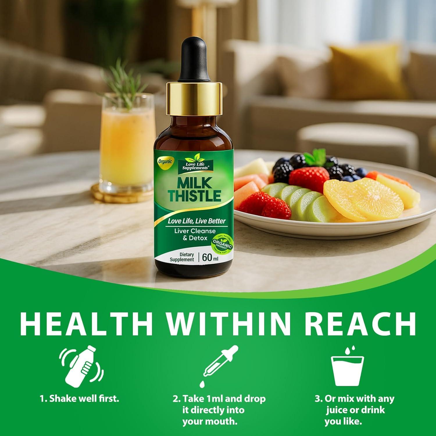 Suplemento Líquido de Cardo Mariano Love Life 59.15 mL