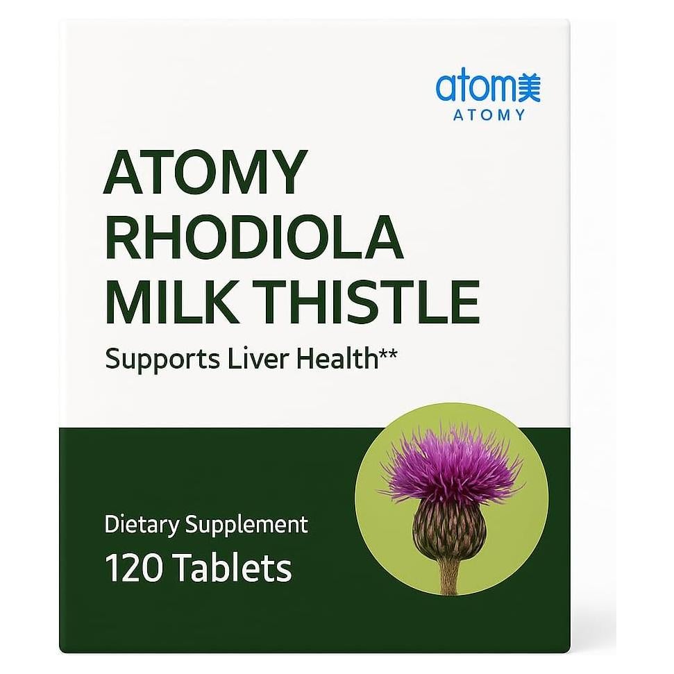 Suplemento Hepático A.T.O.M.Y Rhodiola Cardo Mariano 120 Tabletas