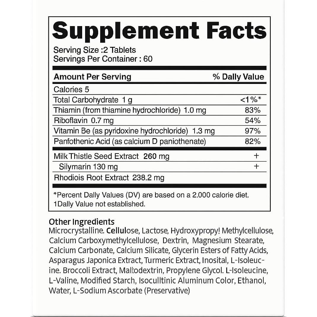 Suplemento Hepático A.T.O.M.Y Rhodiola Cardo Mariano 120 Tabletas