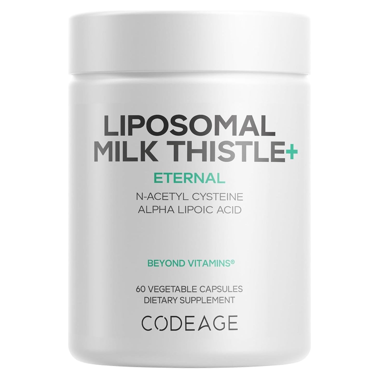 Suplemento Liposomal de Cardo Mariano Codeage 60 Cápsulas