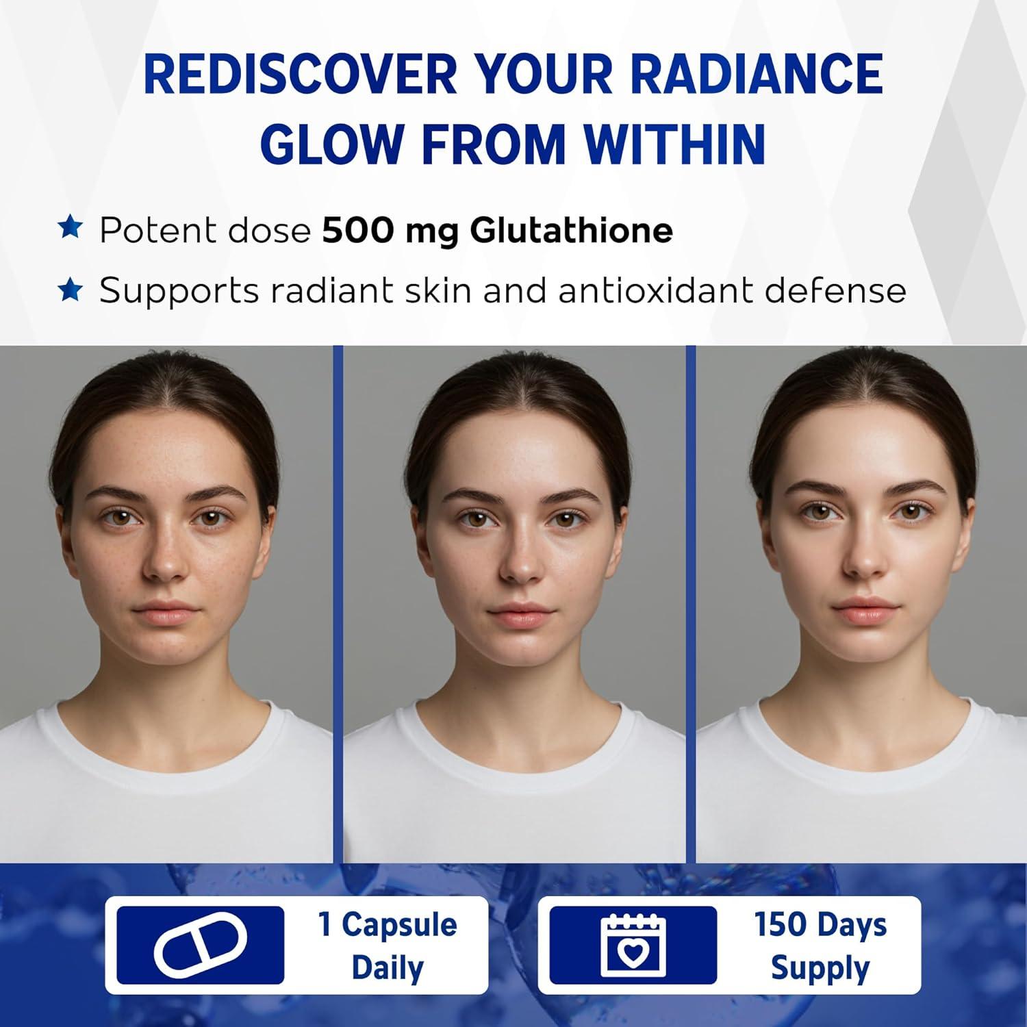 Suplemento de Glutati&oacute;n y Vitamina C NESSARIT - 150 C&aacute;psulas