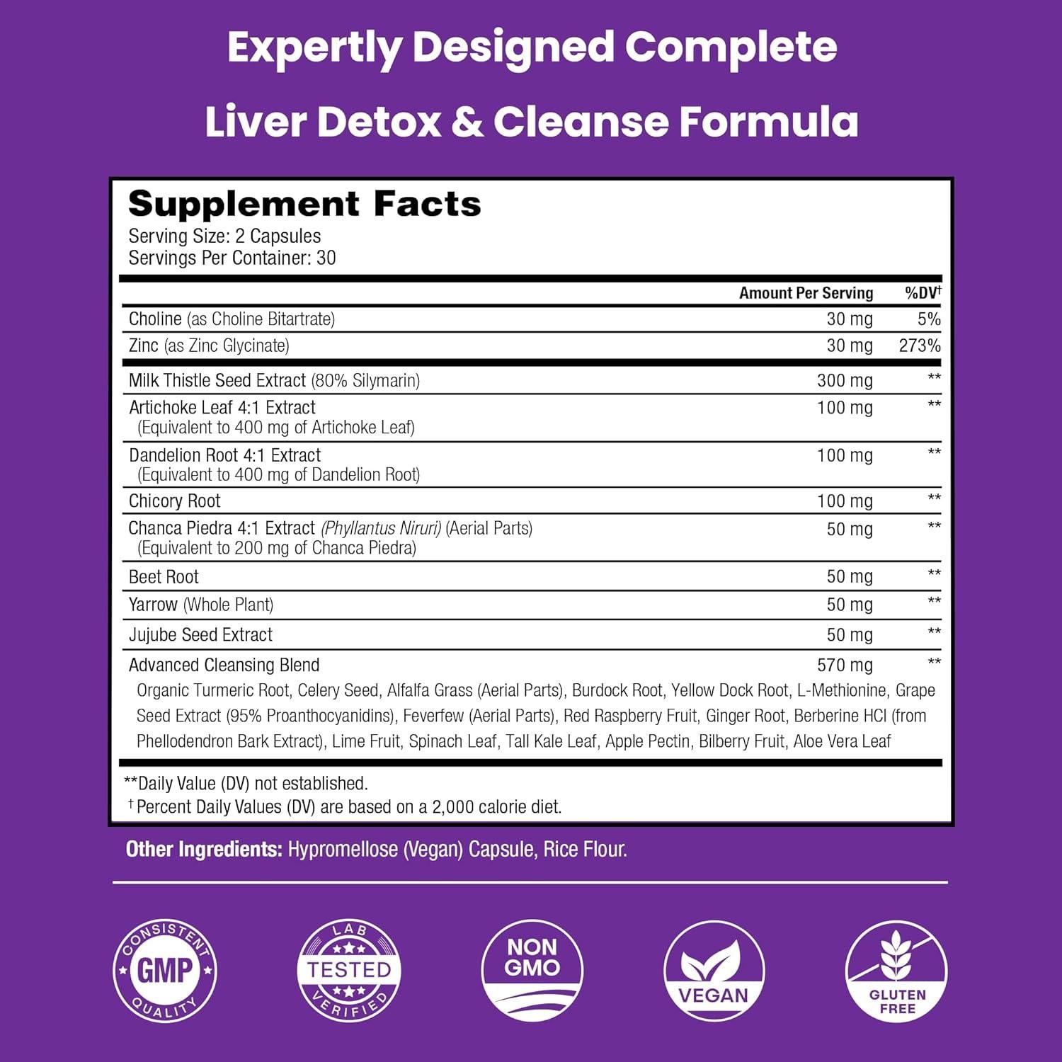 Suplemento Hepático NutraChamps Detox 60 Cápsulas