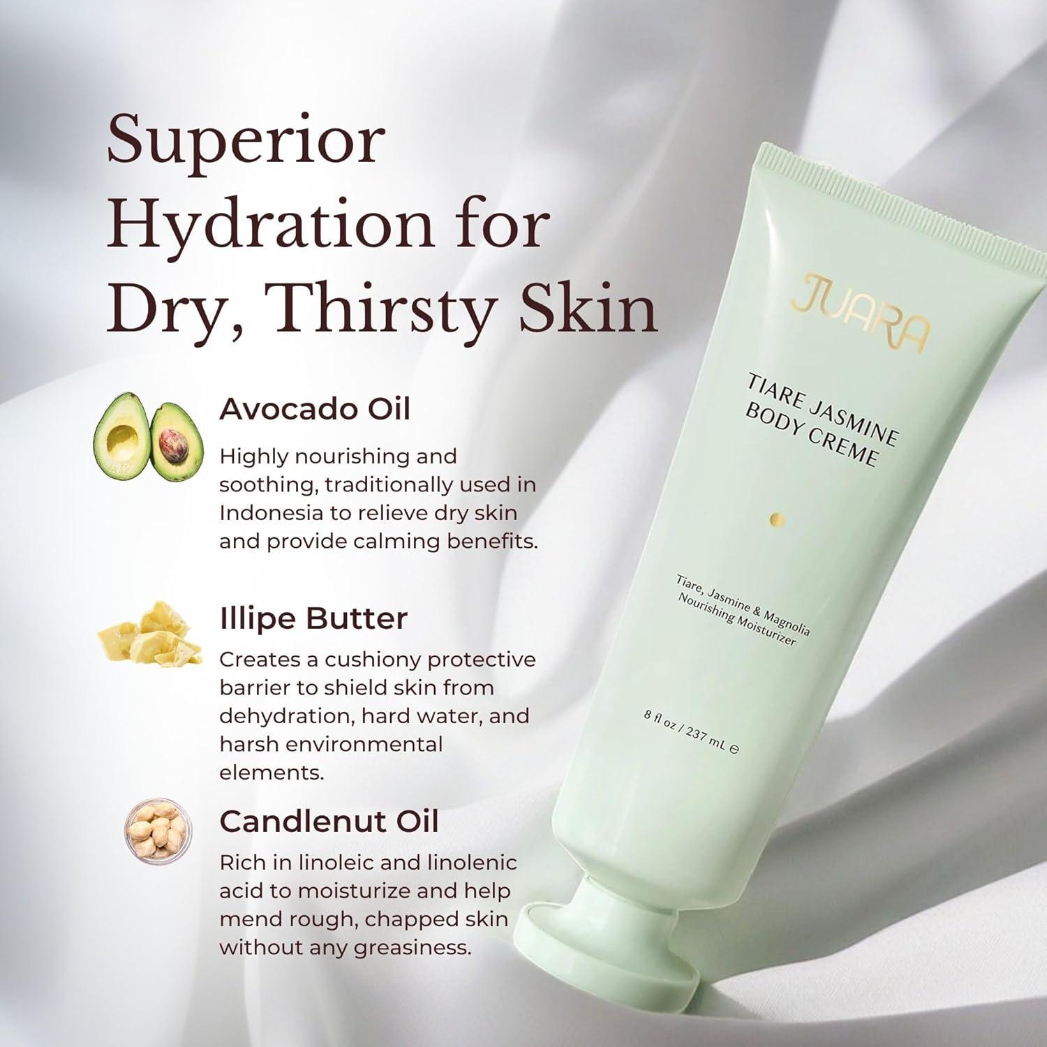 Crema Corporal Hidratante Juara 220g - Jazmín Tiare Vegana