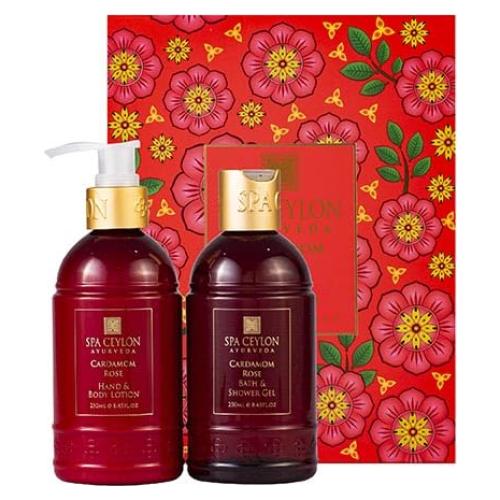 Set de Baño Spa Ceylon Cardamomo Rosa 250ml x 2 - Gel y Loción