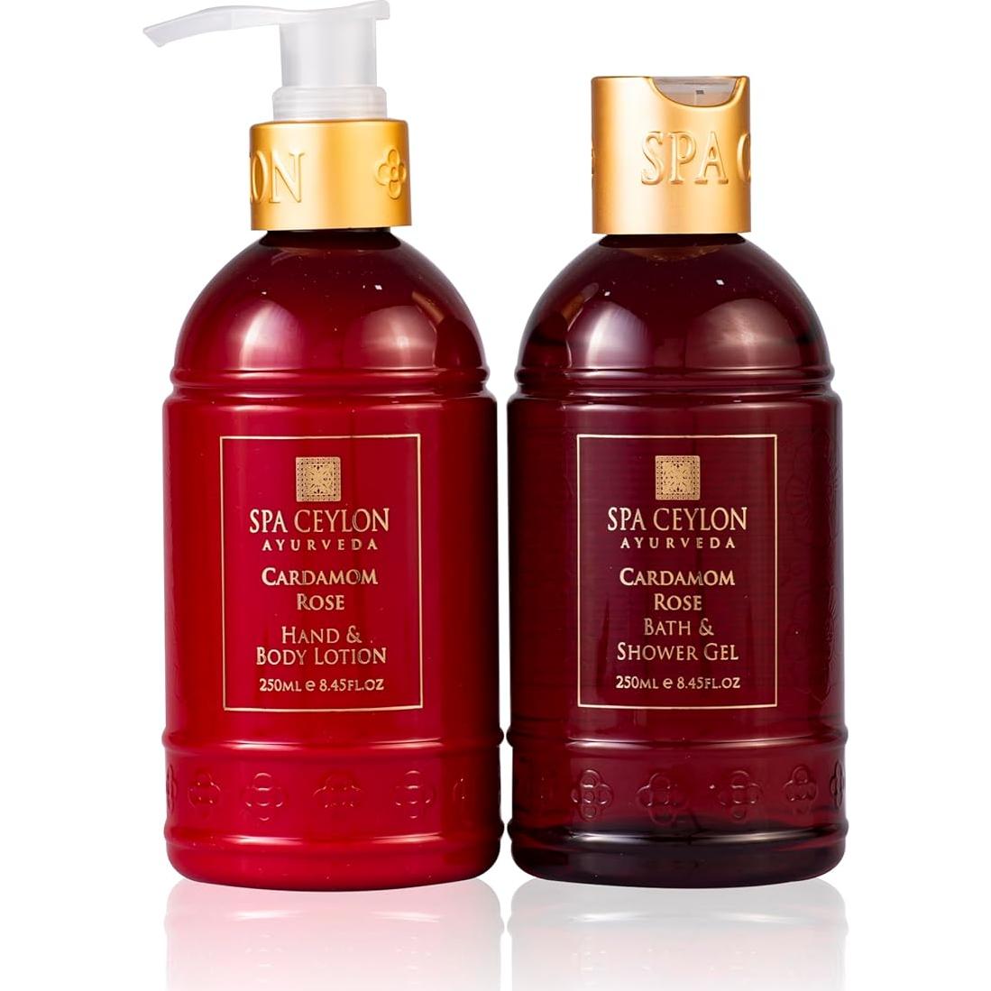 Set de Baño Spa Ceylon Cardamomo Rosa 250ml x 2 - Gel y Loción