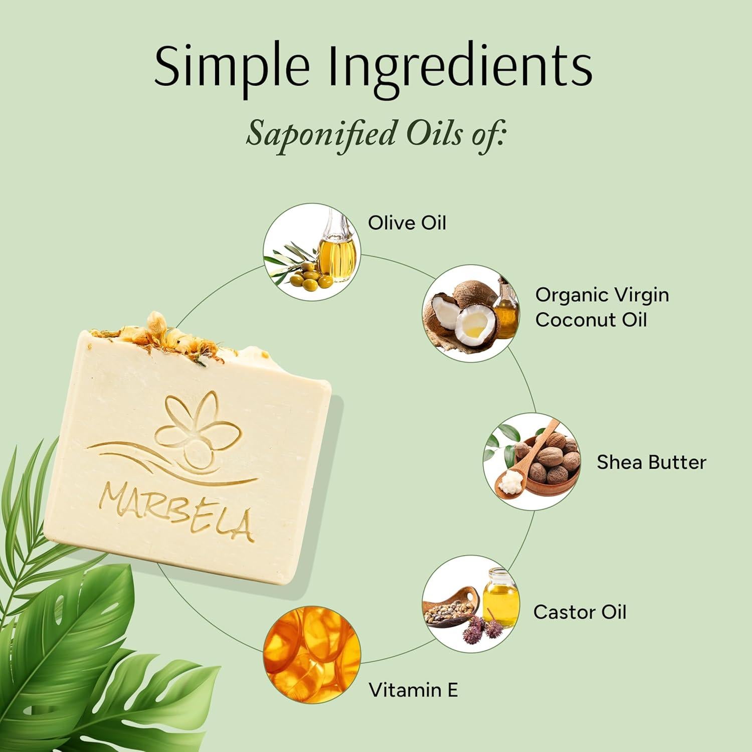 Jabón Natural Marbela de Jazmín Silvestre 99.22 g - Vegano