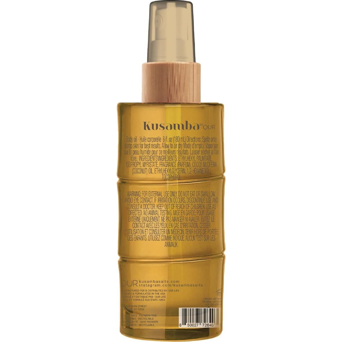 Spray Aceite Corporal Hidratante Kusamba 170g - Jazmín y Mar