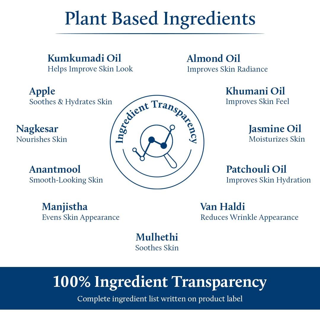 Crema Nocturna Kumkumadi Blue Nectar 50 ml - Hidratante Natural para Hombres