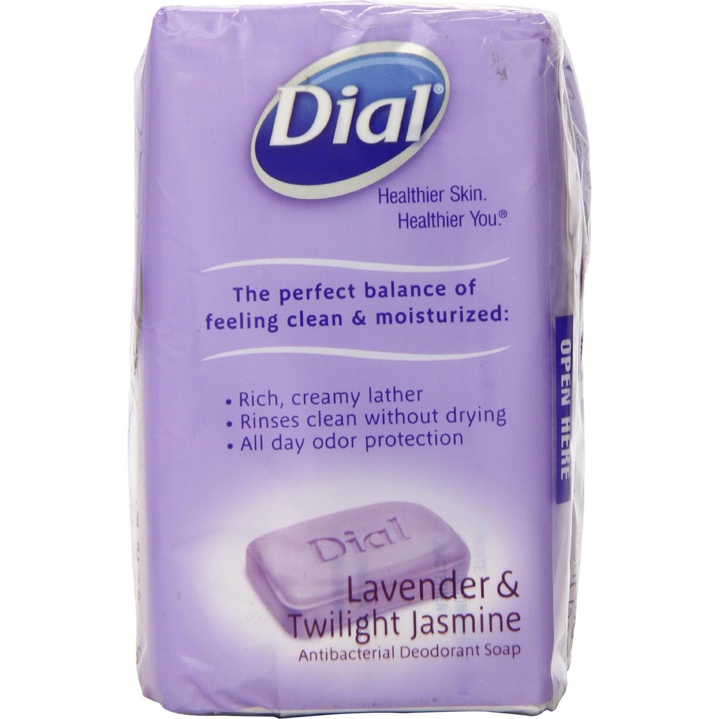 Jabón Antibacteriano Dial Lavanda y Jazmín 3 Piezas 340g