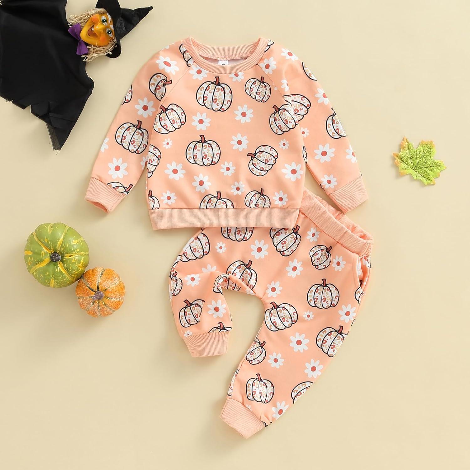 Conjunto Halloween Bebé Niña Niño Calabaza 0-3 Años