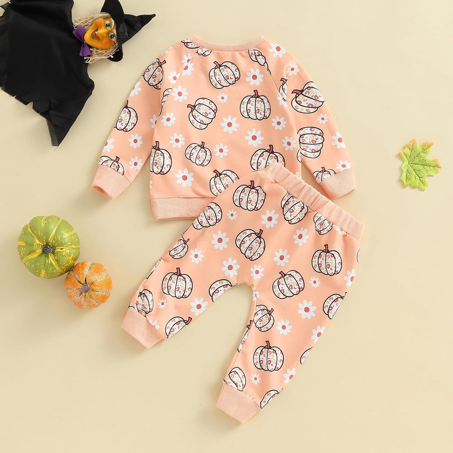 Conjunto Halloween Bebé Niña Niño Calabaza 0-3 Años