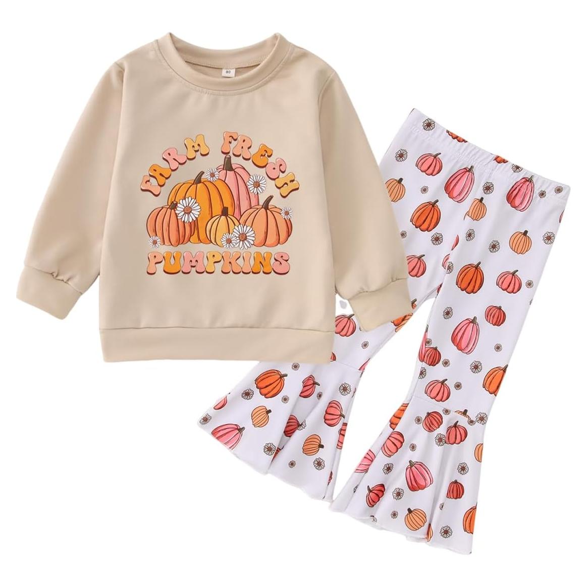 Conjunto Halloween Niña 2 Piezas Sudadera Calabaza + Pantalones