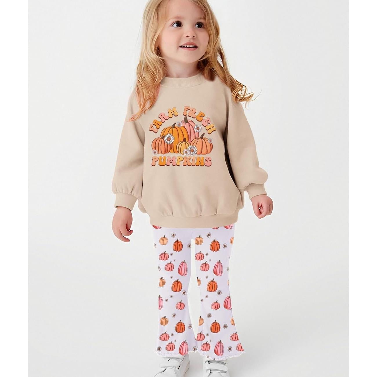 Conjunto Halloween Niña 2 Piezas Sudadera Calabaza + Pantalones