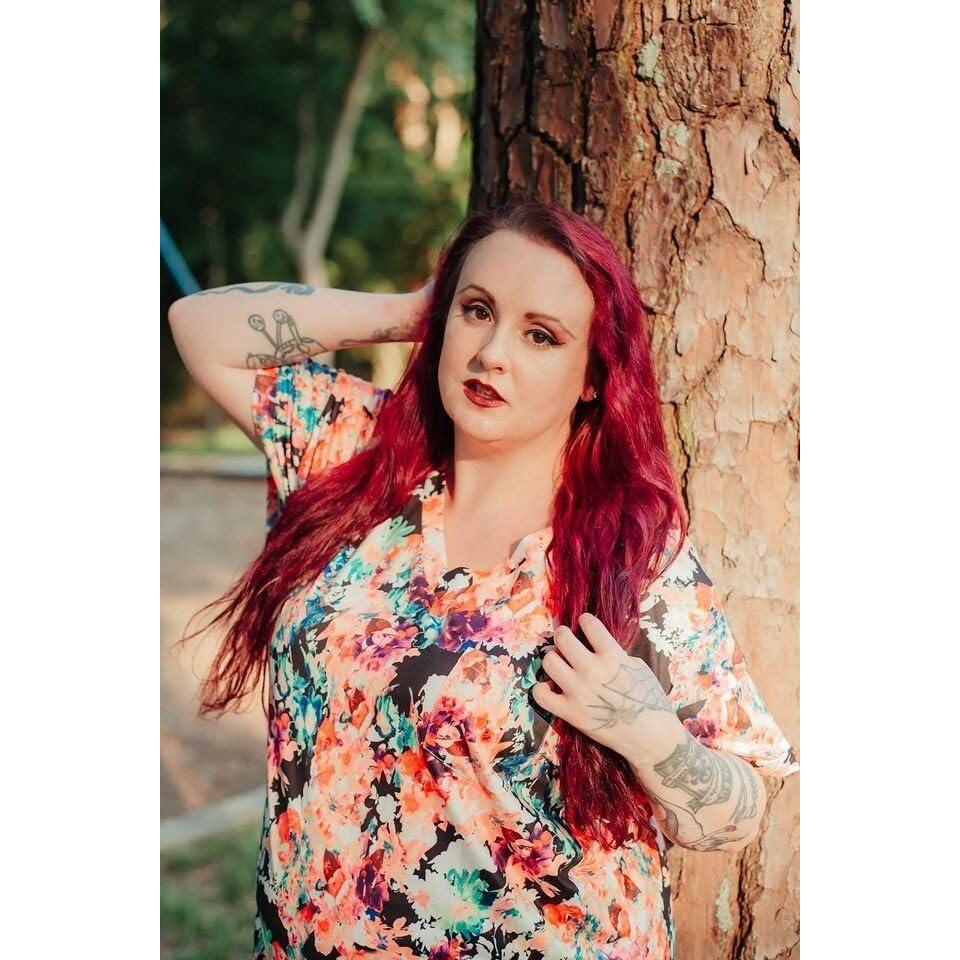 Camisetas de Verano para Mujeres Talla Grande XL-5XL Floral