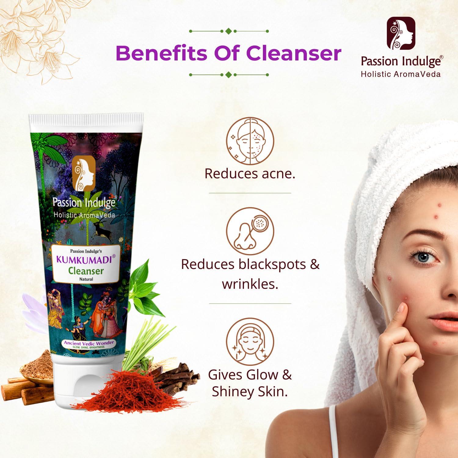 Limpiador Facial Kumkumadi Passion Indulge 100ml - Con Azafrán y 16 Hierbas